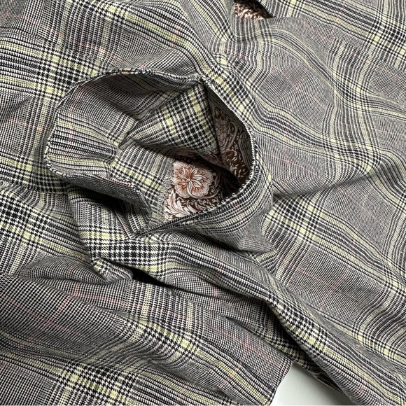 NEW Sundance Whitman Gray Plaid blazer Cotton Linen Sz XXL NWOT - Picture 7 of 9